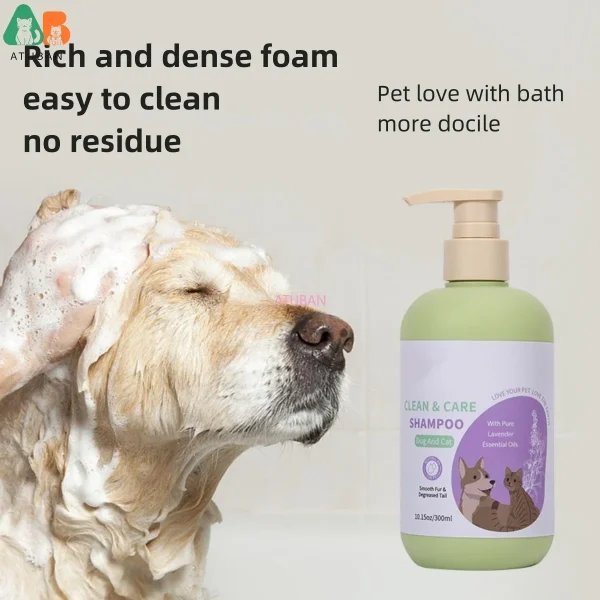 ATUBAN Dog Shampoo and Conditioner,Hypoallergenic Dog Shampoo for Smelly Dogs,Probiotic Pet Shampoo for Dogs,Royal Lavender - Image 2