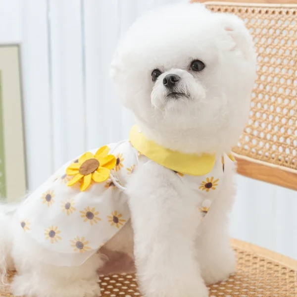 Dog Princess Dress Cute Pet Dog Mesh Dress Kitten Puppy Pet Skirt Summer Dog Dress Bow Lace Korean Poodle Chihuahua Dog Clothes - Image 4