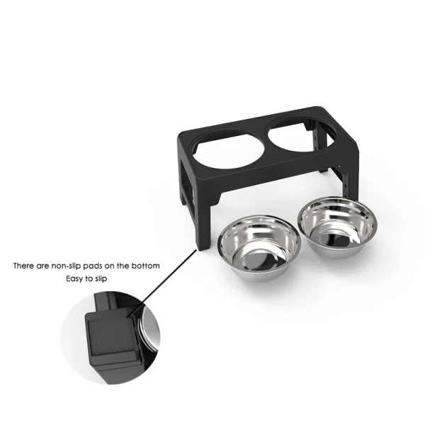 BOOTEELY Elevated Dog Feeder Bowls Adjustable Raised Stand with Double Stainless Steel Food Water Bowls Small Medium Large Dogs - Image 5