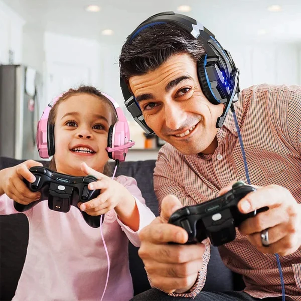 G9000 Gaming Headset Over-Ear Wired Headphones Deep Bass Stereo Casque LED Light Earphone with Mic for PS4 PS5 Switch XBOX PC - Image 3