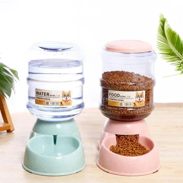 Dog Automatic Feeders Plastic Water Bottle Cat Bowl Feeding and Drinking Dog Water Dispenser Pet Feeding Bowl Pet Supplies - Image 2