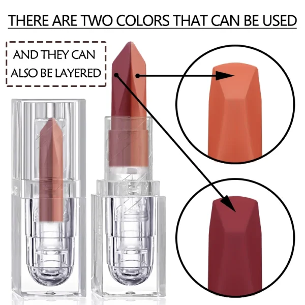 Orange Lipstick Lip Glaze Silky Smooth Matte Lip Gloss Carrot Bright Color Lasting Lip Stick Sexy Women Cosmetics Makeup Product - Image 4