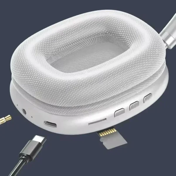 New P9Pro Max Wireless Bluetooth Headphones Noise Cancelling Mic Over Ear Sports Gaming With TF Card Slot Headset Earphone - Image 3